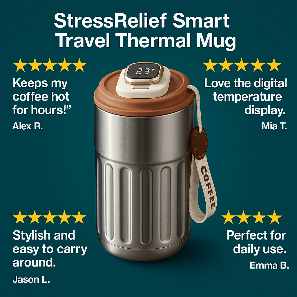 SressRelief Smart Travel Thermal Mug