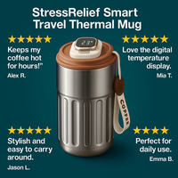 SressRelief Smart Travel Thermal Mug